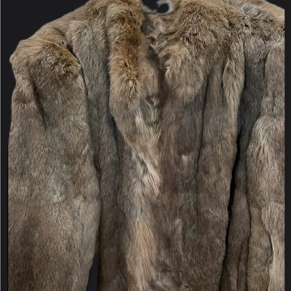 Luxurious Brown Rabbit Fur Jacket - Picture 3 of 6